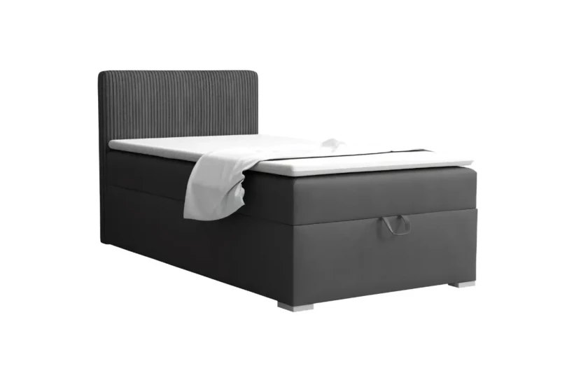 TEEN 4 90x200 Poso 34/Kronos 34 Antraciet boxspringbed gestoffeerd bed compleetbed eenpersoonsbed Kinder Meubels 24