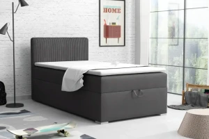 TEEN 4 90x200 Poso 34/Kronos 34 Antraciet boxspringbed gestoffeerd bed compleetbed eenpersoonsbed Kinder Meubels 24