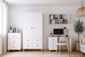 FAGOT 02 Ladekast 3 lades wit Kinder Meubels 24