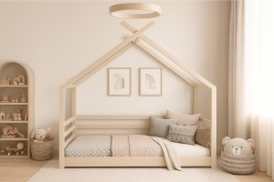 MOON 90x200 Cashmere Bodembed Huisbed Eenpersoonsbed Kinder Meubels