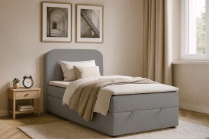 CLOUD 120x200 Abriamo 06 Grijs boxspringbed met opbergruimte Kinder Meubels 24