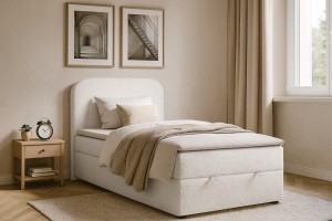 CLOUD 120x200 Abriamo 04 Wit boxspringbed met opbergruimte Kinder Meubels 24