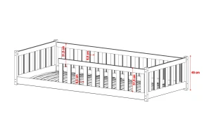BELMO 80x160 cahmere Kinderbed Speelbox Kinder Meubels 