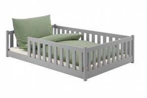 BELMO 120x200 asgrijs Kinderbed Speelbox Kinder Meubels 