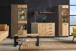 LAMI 03 staande vitrinekast – LED-verlichting optioneel