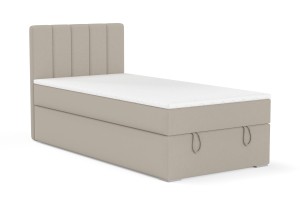 DAVID MINI 100x200 Paros 2 Beige boxspringbed met opbergruimte en een doorlopende matras Kinder Meubels 24
