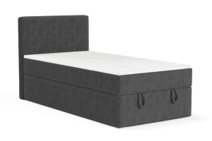 DENIS MINI 120x200 Cord Poso 34 Antraciet boxspringbed met opbergruimte en een doorlopende matras Kinder Meubels 24