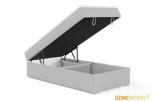 DENIS MINI 120x200 Cord Poso 135 Zwart boxspringbed met opbergruimte en een doorlopende matras Kinder Meubels 24