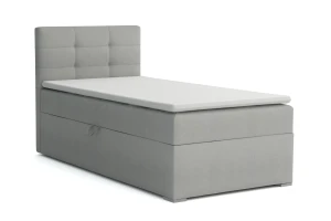 FLO 100x200 Paros 5 Lichtgrijs boxspringbed met opbergruimte Kinder Meubels 24