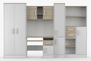 MIKI Kinderkamer Set Jeugdkamer Set Kinder Meubels 24 