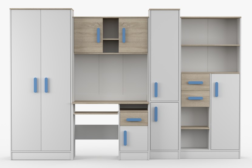 MIKI Kinderkamer Set Jeugdkamer Set Kinder Meubels 24 