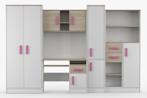 MIKI Kinderkamer Set Jeugdkamer Set Kinder Meubels 24 