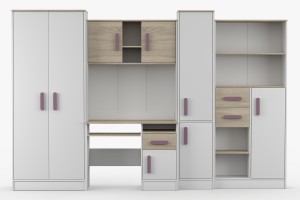 MIKI Kinderkamer Set Jeugdkamer Set Kinder Meubels 24 