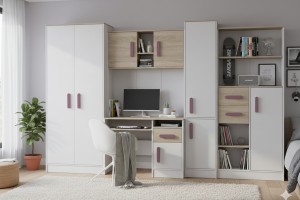 MIKI Kinderkamer Set Jeugdkamer Set Kinder Meubels 24 