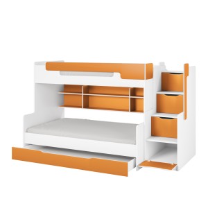 HANNA 2-persoons Stapelbed Hoogslaper Kinder Meubels 24