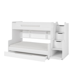 HANNA 2-persoons Stapelbed Hoogslaper Kinder Meubels 24