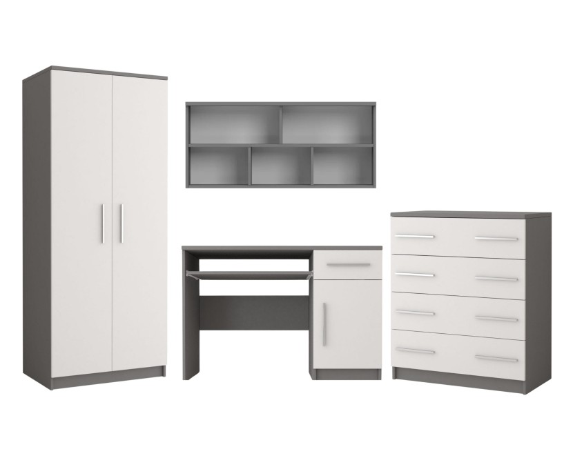 OLMO II Kinderkamermeubels wit/grafiet Kinder Meubels 24