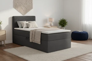 DON 100x200 Poso 34/Kronos 34 Antraciet boxspringbed met opbergruimte Kinder Meubels 24