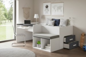MULTI 90x200 jeugdbed / multifunctioneel kinderbed