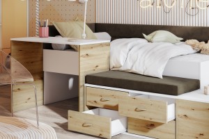 AMI 90x200 jeugd­bed multifunctioneel kinderbed inclusief bureau