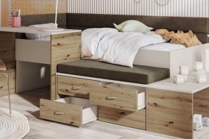 AMI 90x200 jeugd­bed multifunctioneel kinderbed inclusief bureau