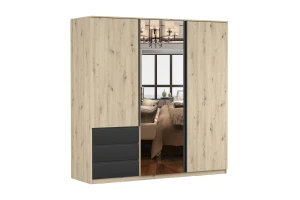 AURORA slaapkamer set compleet - slaapkamermeubelset met kledingkast 230 cm breed