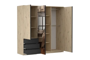 AURORA slaapkamer set compleet - slaapkamermeubelset met kledingkast 230 cm breed