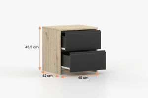 AURORA slaapkamer set compleet - slaapkamermeubelset met kledingkast 230 cm breed