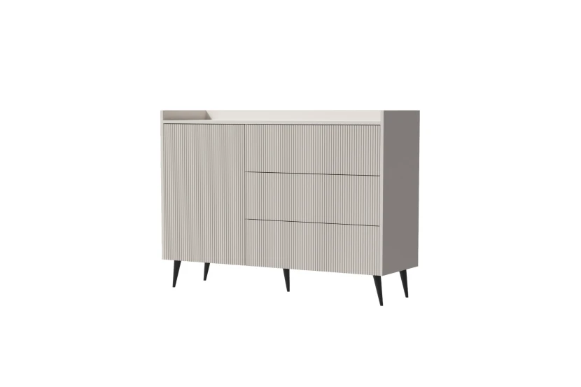 DALIA 04 dressoir commode 126 cm, met 3 ruime laden Kinder Meubels 24