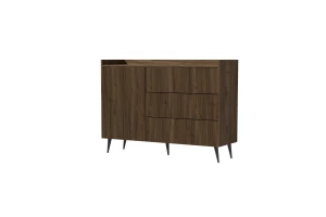 DALIA 04 dressoir commode 126 cm, met 3 ruime laden Kinder Meubels 24