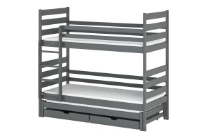 TOMI 90x200 Grafiet fabrieksnieuw Stapelbed Kinder Meubels 
