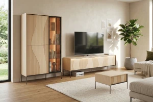 FAVOS 01 glazen vitrinekast met ledverlichting kinder meubels 24