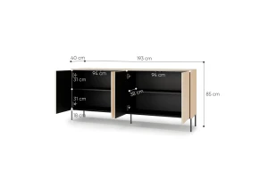 FAVOS 04 commode 4-deurs met ledverlichting kinder meubels 24