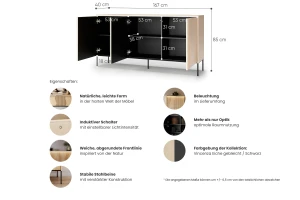 FAVOS 03 commode 3-deurs met ledverlichting kinder meubels 24