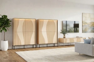 FAVOS 03 commode 3-deurs met ledverlichting kinder meubels 24