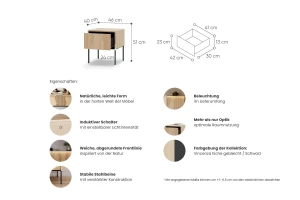 FAVOS 07 nachtkastje met één lade kinder meubels 24