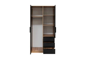 LABOO LUX A slaapkamerset LABOO LUX 2D & LABOO LUX D3 kledingkast 100 cm & commode kinder meubels 24