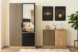 LABOO LUX B slaapkamerset LABOO LUX 2D & LABOO LUX D2 kledingkast 100 cm & commode kinder meubels 24