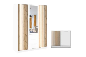 LABOO LUX D slaapkamerset LABOO LUX 3D & LABOO LUX D2 kledingkast 150 cm & commode kinder meubels 24