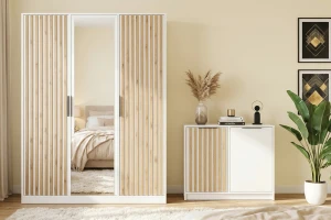 LABOO LUX D slaapkamerset LABOO LUX 3D & LABOO LUX D2 kledingkast 150 cm & commode kinder meubels 24