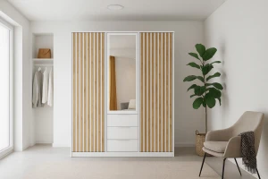 LABOO LUX D slaapkamerset LABOO LUX 3D & LABOO LUX D2 kledingkast 150 cm & commode kinder meubels 24