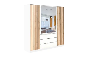 LABOO LUX E slaapkamerset LABOO LUX 4D & LABOO LUX D3 kledingkast 200 cm & commode kinder meubels 24