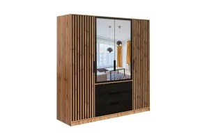 LABOO LUX F slaapkamerset LABOO LUX 4D & LABOO LUX D2 kledingkast 200 cm & commode kinder meubels 24