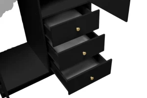 SEATTLE A slaapkamer-set met kledingkast 100 cm & commode, in mat zwart of mat wit kinder meubels 24