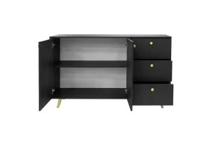 SEATTLE A slaapkamer-set met kledingkast 100 cm & commode, in mat zwart of mat wit kinder meubels 24