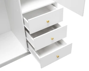 SEATTLE A slaapkamer-set met kledingkast 100 cm & commode, in mat zwart of mat wit kinder meubels 24