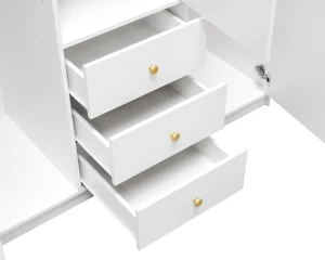 SEATTLE B slaapkamer-set met kledingkast 150 cm & commode 140 cm, in mat zwart of mat wit kinder meubels 24