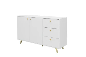 SEATTLE B slaapkamer-set met kledingkast 150 cm & commode 140 cm, in mat zwart of mat wit kinder meubels 24