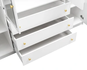 SEATTLE C slaapkamer-set met kledingkast 200 cm & commode 140 cm, in mat zwart of mat wit kinder meubels 24