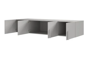 BRISSO BR1 kledingkast 200 cm 4-deurs, kasjmier, eiken Cremona, platinagrijs, met metalen grepen kinder meubels 24